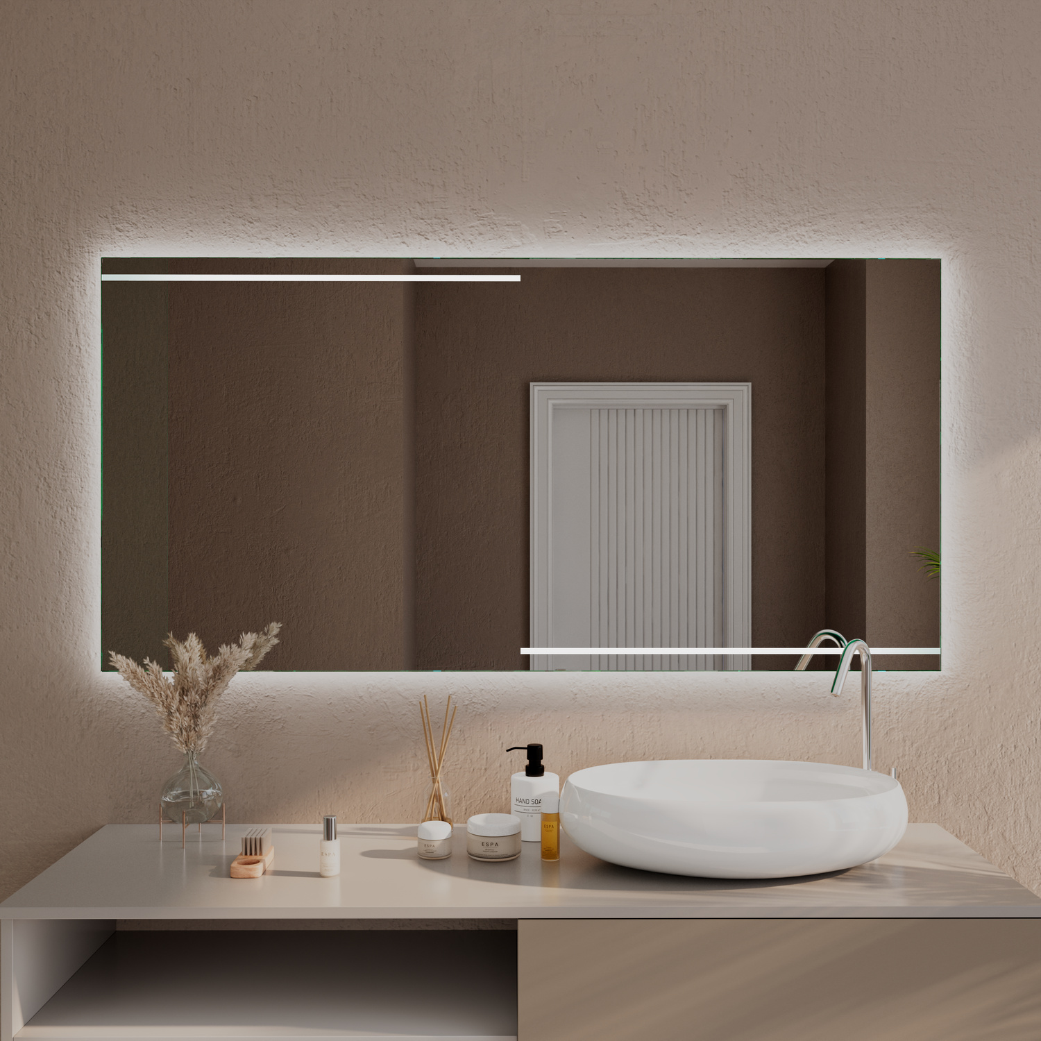 LED-Badspiegel Fiumicino nach Maß