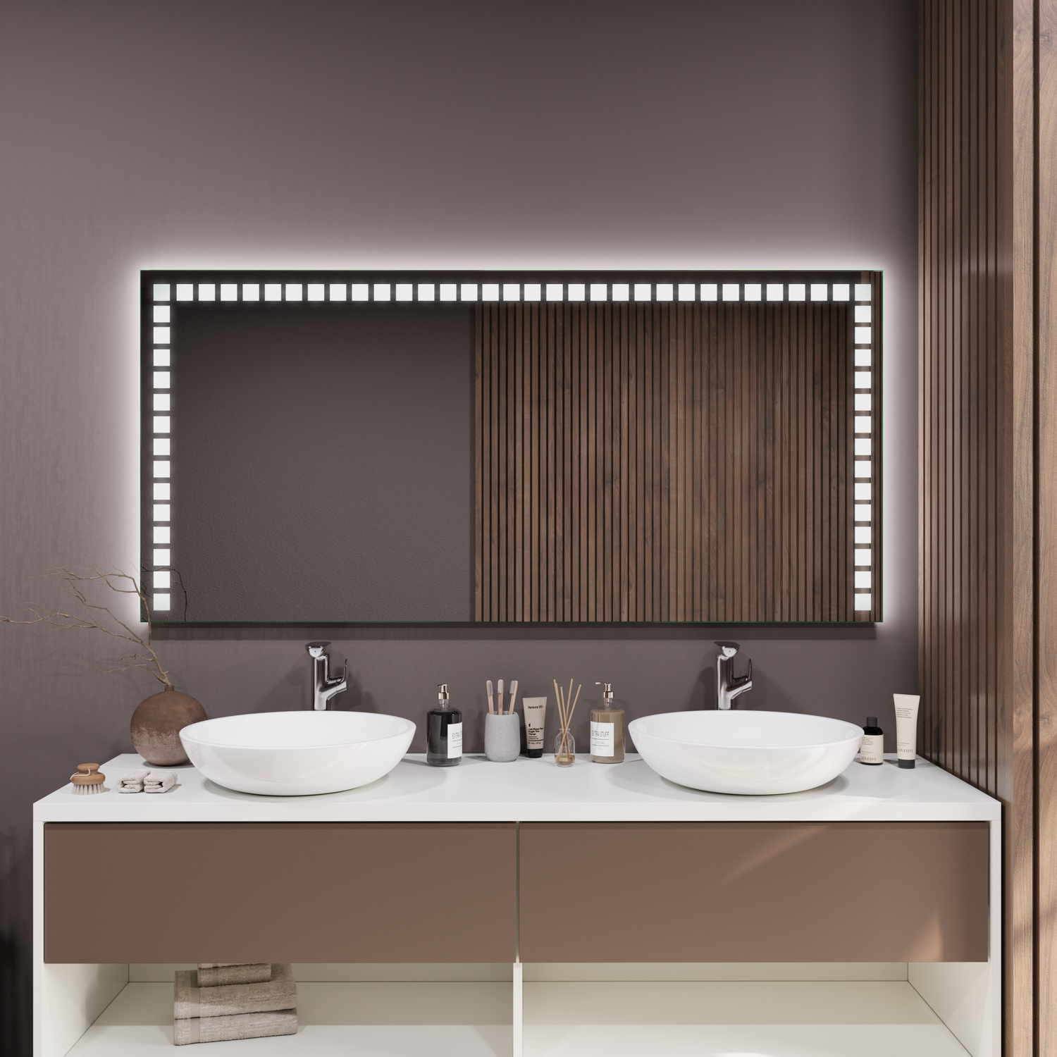 LED-Badspiegel Villeurs nach Maß