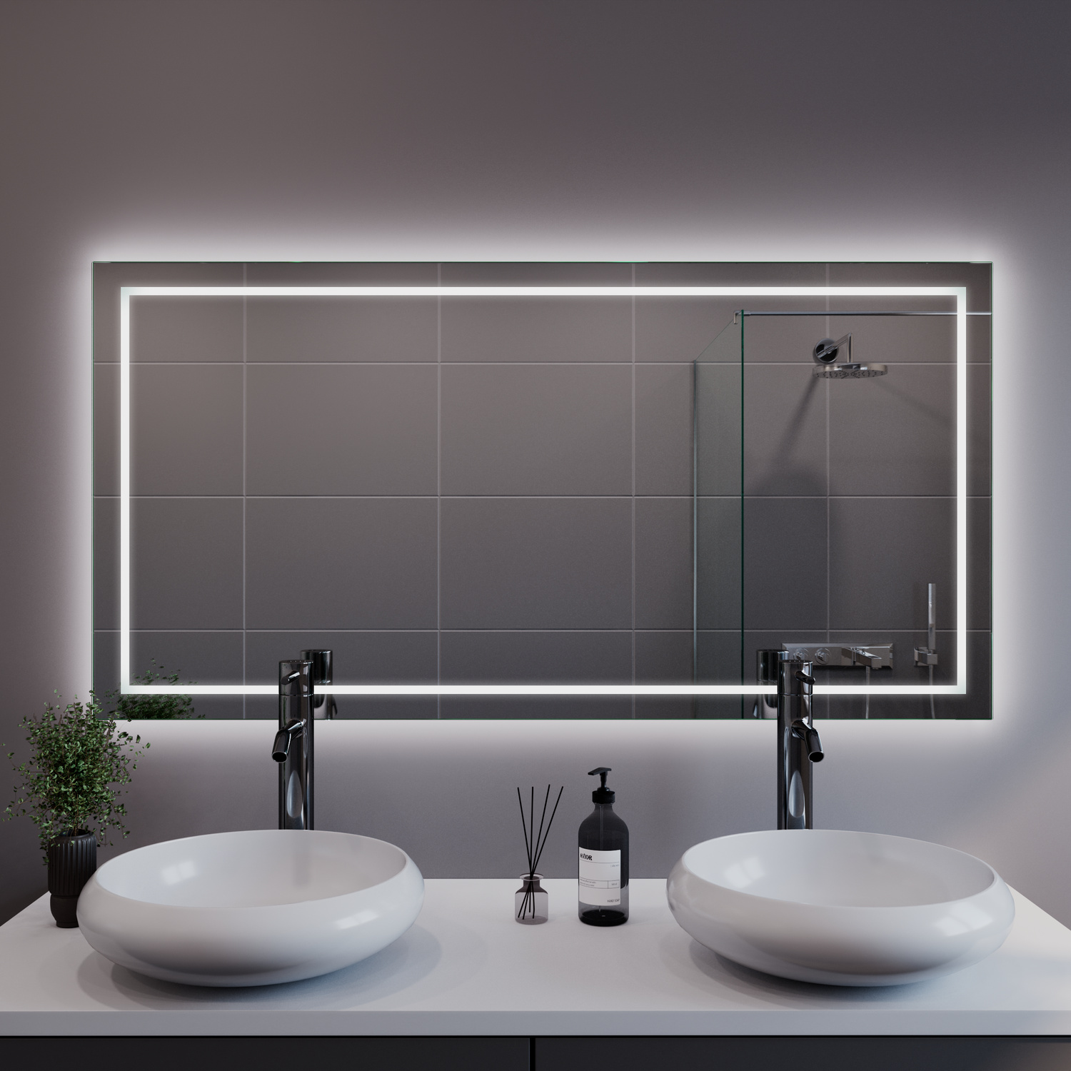 LED-Badspiegel Zara nach Maß