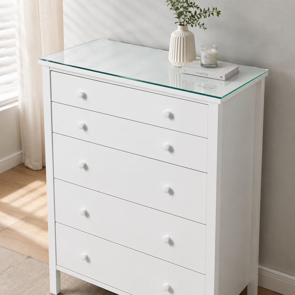 Glasplatte für IKEA KILBERGET Kommoden 76 x 41 cm Klarglas Ansicht