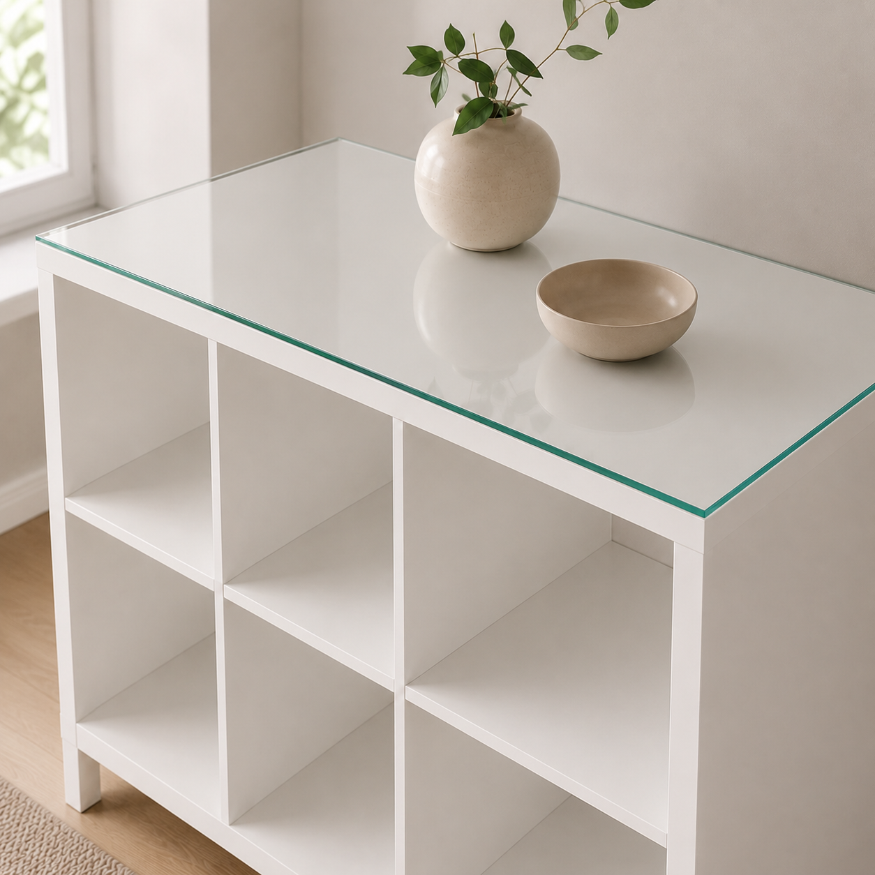 Glasplatte für IKEA Regal