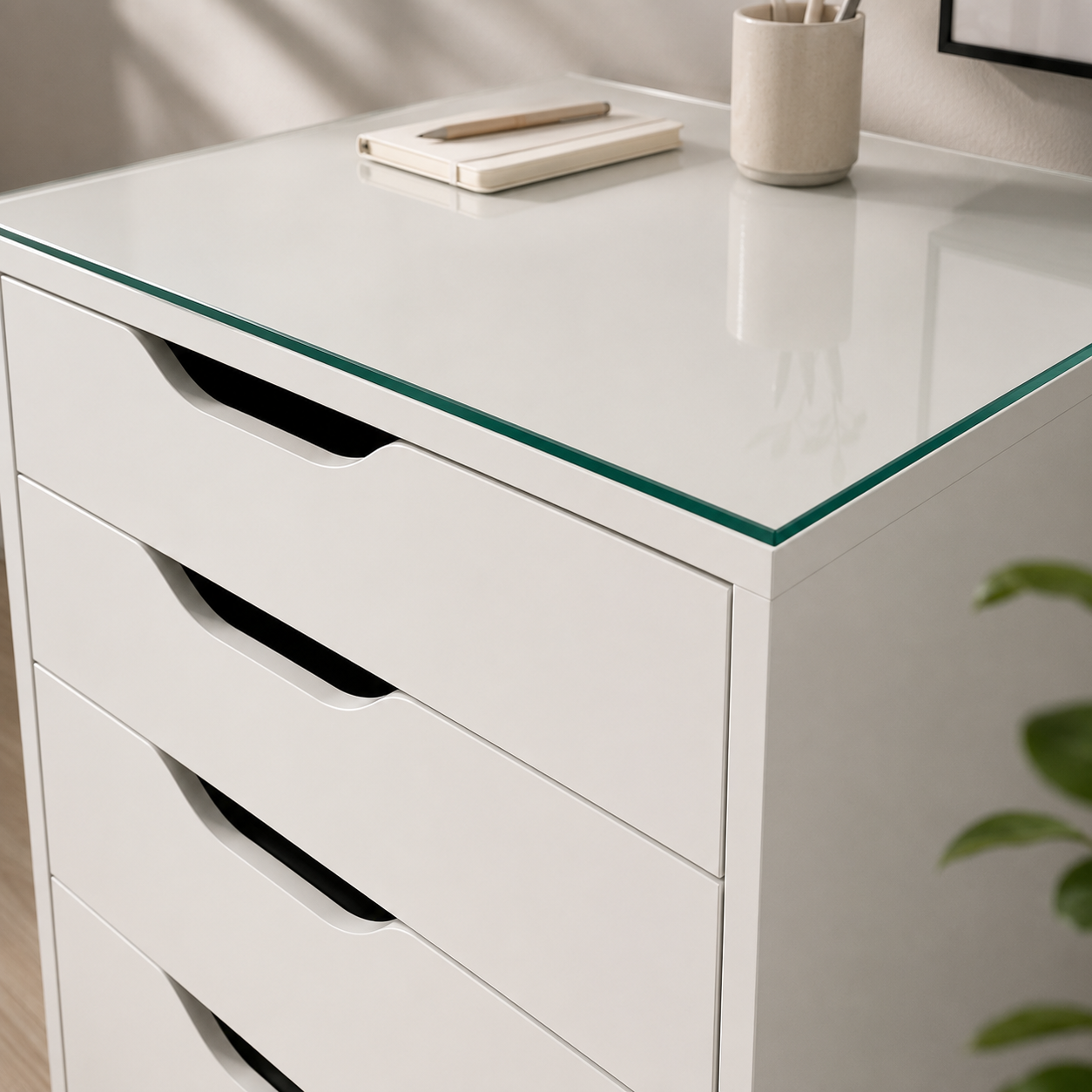 Glasplatte für IKEA Bürocontainer