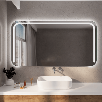 Badspiegel mit runden Ecken